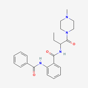 2-benzamido-N-[1-(4-methylpiperazin-1-yl)-1-oxobutan-2-yl]benzamide