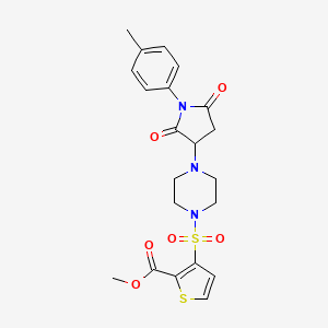 Methyl 3-({4-[1-(4-methylphenyl)-2,5-dioxopyrrolidin-3-yl]piperazin-1-yl}sulfonyl)thiophene-2-carboxylate