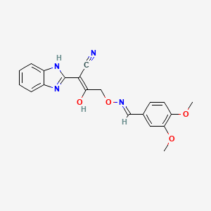 2-(1,3-Dihydro-benzoimidazol-2-ylidene)-4-(3,4-dimethoxy-benzylideneaminooxy)-3-oxo-butyronitrile