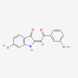 (2E)-6-hydroxy-2-[2-(3-methoxyphenyl)-2-oxoethylidene]-1,2-dihydro-3H-indol-3-one