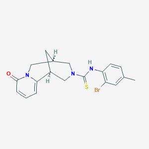 molecular formula C19H20BrN3OS B10873900 (1S,5R)-N-(2-bromo-4-methylphenyl)-8-oxo-1,5,6,8-tetrahydro-2H-1,5-methanopyrido[1,2-a][1,5]diazocine-3(4H)-carbothioamide 