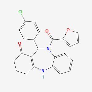 11-(4-Chlorophenyl)-10-(2-furylcarbonyl)-2,3,4,5,10,11-hexahydro-1H-dibenzo[B,E][1,4]diazepin-1-one