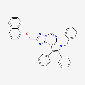 (7-Benzyl-8,9-diphenyl-7H-pyrrolo[3,2-E][1,2,4]triazolo[1,5-C]pyrimidin-2-YL)methyl (1-naphthyl) ether