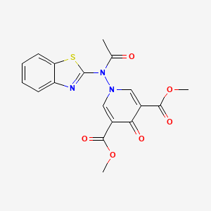 Dimethyl 1-[acetyl(1,3-benzothiazol-2-yl)amino]-4-oxo-1,4-dihydropyridine-3,5-dicarboxylate