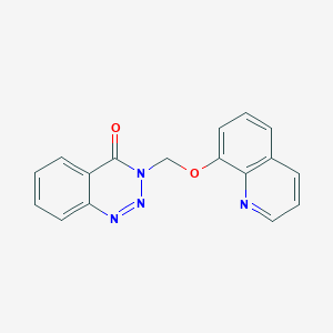 molecular formula C17H12N4O2 B10873994 1,2,3-Benzotriazin-4(3H)-one, 3-[(8-quinolinyloxy)methyl]- 