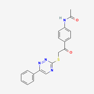 N-(4-{[(6-phenyl-1,2,4-triazin-3-yl)sulfanyl]acetyl}phenyl)acetamide