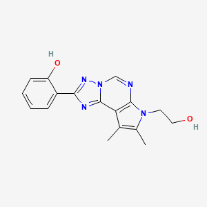 2-[7-(2-hydroxyethyl)-8,9-dimethyl-7H-pyrrolo[3,2-e][1,2,4]triazolo[1,5-c]pyrimidin-2-yl]phenol