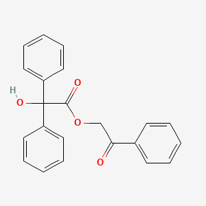 molecular formula C22H18O4 B10874082 2-Oxo-2-phenylethyl 2-hydroxy-2,2-diphenylacetate 