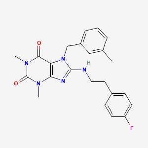 8-{[2-(4-fluorophenyl)ethyl]amino}-1,3-dimethyl-7-(3-methylbenzyl)-3,7-dihydro-1H-purine-2,6-dione