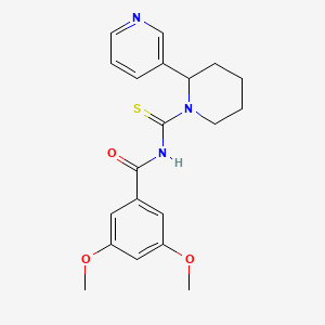 3,5-Dimethoxy-N~1~-{[2-(3-pyridyl)piperidino]carbothioyl}benzamide