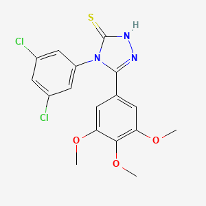 4-(3,5-dichlorophenyl)-5-(3,4,5-trimethoxyphenyl)-4H-1,2,4-triazole-3-thiol