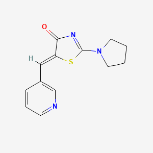 molecular formula C13H13N3OS B10874152 (5Z)-5-(pyridin-3-ylmethylidene)-2-(pyrrolidin-1-yl)-1,3-thiazol-4(5H)-one 