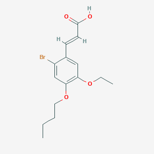 molecular formula C15H19BrO4 B10874162 (2E)-3-(2-bromo-4-butoxy-5-ethoxyphenyl)prop-2-enoic acid 