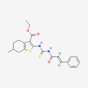 ethyl 6-methyl-2-({[(2E)-3-phenylprop-2-enoyl]carbamothioyl}amino)-4,5,6,7-tetrahydro-1-benzothiophene-3-carboxylate