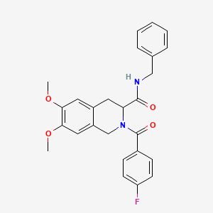 N-benzyl-2-[(4-fluorophenyl)carbonyl]-6,7-dimethoxy-1,2,3,4-tetrahydroisoquinoline-3-carboxamide