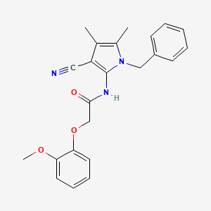 N-(1-benzyl-3-cyano-4,5-dimethyl-1H-pyrrol-2-yl)-2-(2-methoxyphenoxy)acetamide