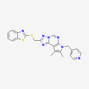 1,3-Benzothiazol-2-YL {[8,9-dimethyl-7-(4-pyridylmethyl)-7H-pyrrolo[3,2-E][1,2,4]triazolo[1,5-C]pyrimidin-2-YL]methyl} sulfide