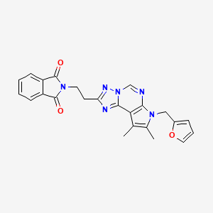 molecular formula C24H20N6O3 B10874285 2-{2-[7-(furan-2-ylmethyl)-8,9-dimethyl-7H-pyrrolo[3,2-e][1,2,4]triazolo[1,5-c]pyrimidin-2-yl]ethyl}-1H-isoindole-1,3(2H)-dione 