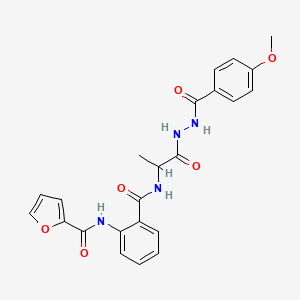 N~2~-{2-[({2-[2-(4-Methoxybenzoyl)hydrazino]-1-methyl-2-oxoethyl}amino)carbonyl]phenyl}-2-furamide