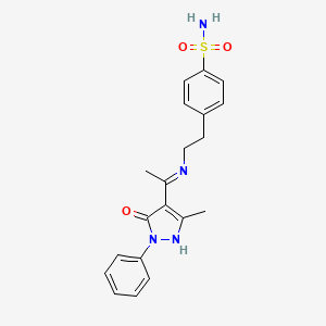 4-(2-{[(1Z)-1-(3-methyl-5-oxo-1-phenyl-1,5-dihydro-4H-pyrazol-4-ylidene)ethyl]amino}ethyl)benzenesulfonamide