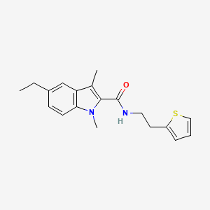 5-ethyl-1,3-dimethyl-N-[2-(2-thienyl)ethyl]-1H-indole-2-carboxamide