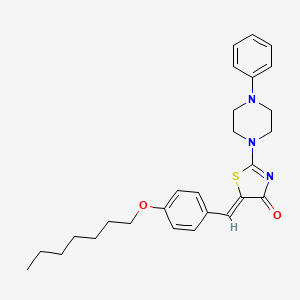 (5Z)-5-[4-(heptyloxy)benzylidene]-2-(4-phenylpiperazin-1-yl)-1,3-thiazol-4(5H)-one