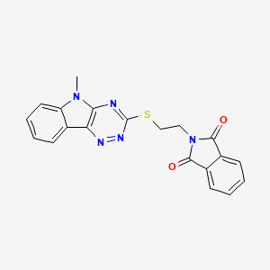 2-{2-[(5-methyl-5H-[1,2,4]triazino[5,6-b]indol-3-yl)sulfanyl]ethyl}-1H-isoindole-1,3(2H)-dione