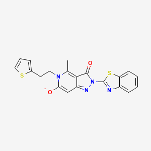 2-(1,3-benzothiazol-2-yl)-4-methyl-3-oxo-5-[2-(thiophen-2-yl)ethyl]-3,5-dihydro-2H-pyrazolo[4,3-c]pyridin-6-olate