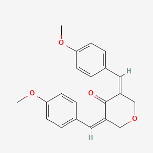 molecular formula C21H20O4 B10874442 (3Z,5Z)-3,5-bis(4-methoxybenzylidene)tetrahydro-4H-pyran-4-one 