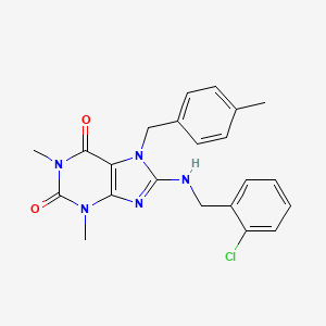 8-[(2-chlorobenzyl)amino]-1,3-dimethyl-7-(4-methylbenzyl)-3,7-dihydro-1H-purine-2,6-dione