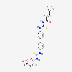 N,N'-{Biphenyl-4,4'-diylbis[imino(thioxomethylene)]}bis[3-(2-furyl)acrylamide]