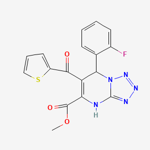 Methyl 7-(2-fluorophenyl)-6-(thiophen-2-ylcarbonyl)-4,7-dihydrotetrazolo[1,5-a]pyrimidine-5-carboxylate