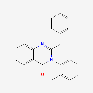 molecular formula C22H18N2O B10874461 2-Benzyl-3-(2-methylphenyl)quinazolin-4-one 