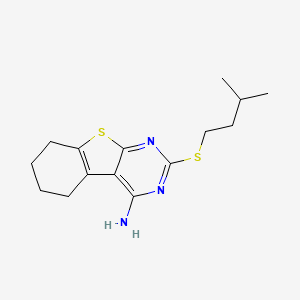 2-[(3-Methylbutyl)sulfanyl]-5,6,7,8-tetrahydro[1]benzothieno[2,3-d]pyrimidin-4-amine