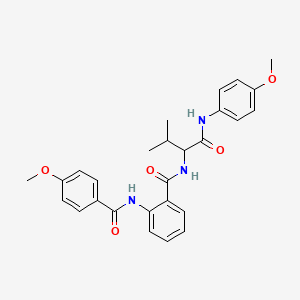 Benzamide, 2-[(4-methoxybenzoyl)amino]-N-[1-[[(4-methoxyphenyl)amino]carbonyl]-2-methylpropyl]-