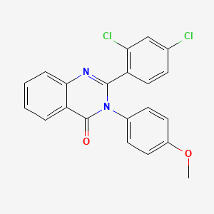 molecular formula C21H14Cl2N2O2 B10874539 2-(2,4-dichlorophenyl)-3-(4-methoxyphenyl)quinazolin-4(3H)-one 