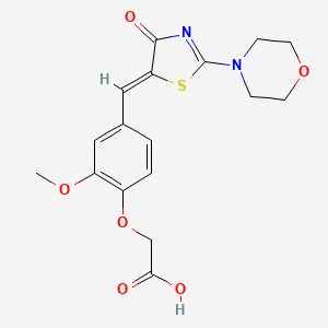 (2-methoxy-4-{(Z)-[2-(morpholin-4-yl)-4-oxo-1,3-thiazol-5(4H)-ylidene]methyl}phenoxy)acetic acid