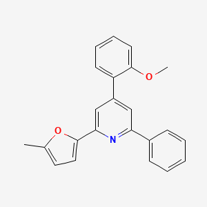 molecular formula C23H19NO2 B10874555 4-(2-Methoxyphenyl)-2-(5-methylfuran-2-yl)-6-phenylpyridine 