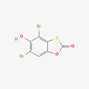 molecular formula C7H2Br2O3S B10874572 4,6-Dibromo-5-hydroxybenzo[d][1,3]oxathiol-2-one 