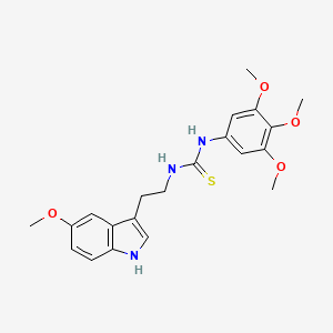 1-[2-(5-methoxy-1H-indol-3-yl)ethyl]-3-(3,4,5-trimethoxyphenyl)thiourea