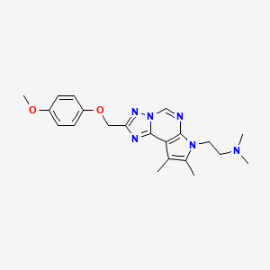 2-{2-[(4-methoxyphenoxy)methyl]-8,9-dimethyl-7H-pyrrolo[3,2-e][1,2,4]triazolo[1,5-c]pyrimidin-7-yl}-N,N-dimethylethanamine