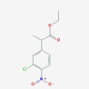 molecular formula C11H12ClNO4 B108746 2-(3-氯-4-硝基苯基)丙酸乙酯 CAS No. 50537-08-1