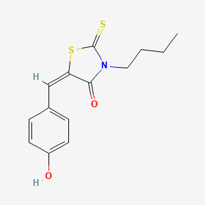 (5E)-3-butyl-5-[(4-hydroxyphenyl)methylidene]-2-sulfanylidene-1,3-thiazolidin-4-one