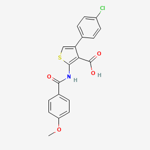 4-(4-Chlorophenyl)-2-{[(4-methoxyphenyl)carbonyl]amino}thiophene-3-carboxylic acid