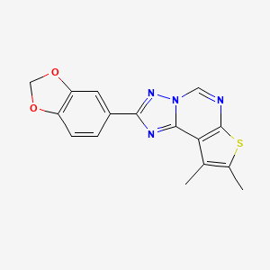 2-(1,3-Benzodioxol-5-yl)-8,9-dimethylthieno[3,2-e][1,2,4]triazolo[1,5-c]pyrimidine