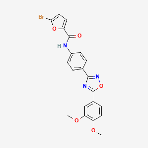 molecular formula C21H16BrN3O5 B10874658 5-bromo-N-{4-[5-(3,4-dimethoxyphenyl)-1,2,4-oxadiazol-3-yl]phenyl}-2-furamide 