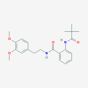 N-[2-(3,4-dimethoxyphenyl)ethyl]-2-[(2,2-dimethylpropanoyl)amino]benzamide