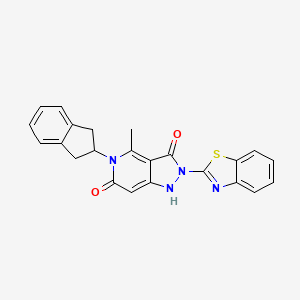 2-(1,3-benzothiazol-2-yl)-5-(2,3-dihydro-1H-inden-2-yl)-4-methyl-1H-pyrazolo[4,3-c]pyridine-3,6(2H,5H)-dione