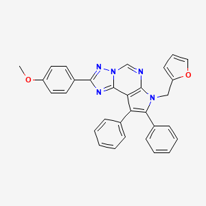 4-[7-(2-Furylmethyl)-8,9-diphenyl-7H-pyrrolo[3,2-E][1,2,4]triazolo[1,5-C]pyrimidin-2-YL]phenyl methyl ether