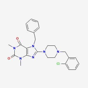 7-benzyl-8-[4-(2-chlorobenzyl)piperazin-1-yl]-1,3-dimethyl-3,7-dihydro-1H-purine-2,6-dione